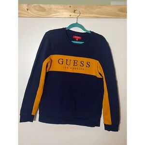 Guess Crewneck Sweater Colorblock Men Size Medium